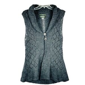 Vintage Eddie Bauer Y2K Mohair Cardigan Sweater Womens Size‎ Large Hand Knitted